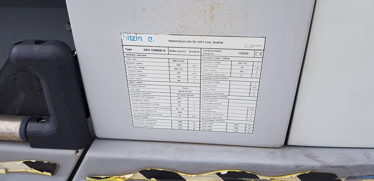 GPU 100 kVa Hitzinger - Markströmsaggregat: bild 2 GPU 100 kVa Hitzinger - Markströmsaggregat: bild 2