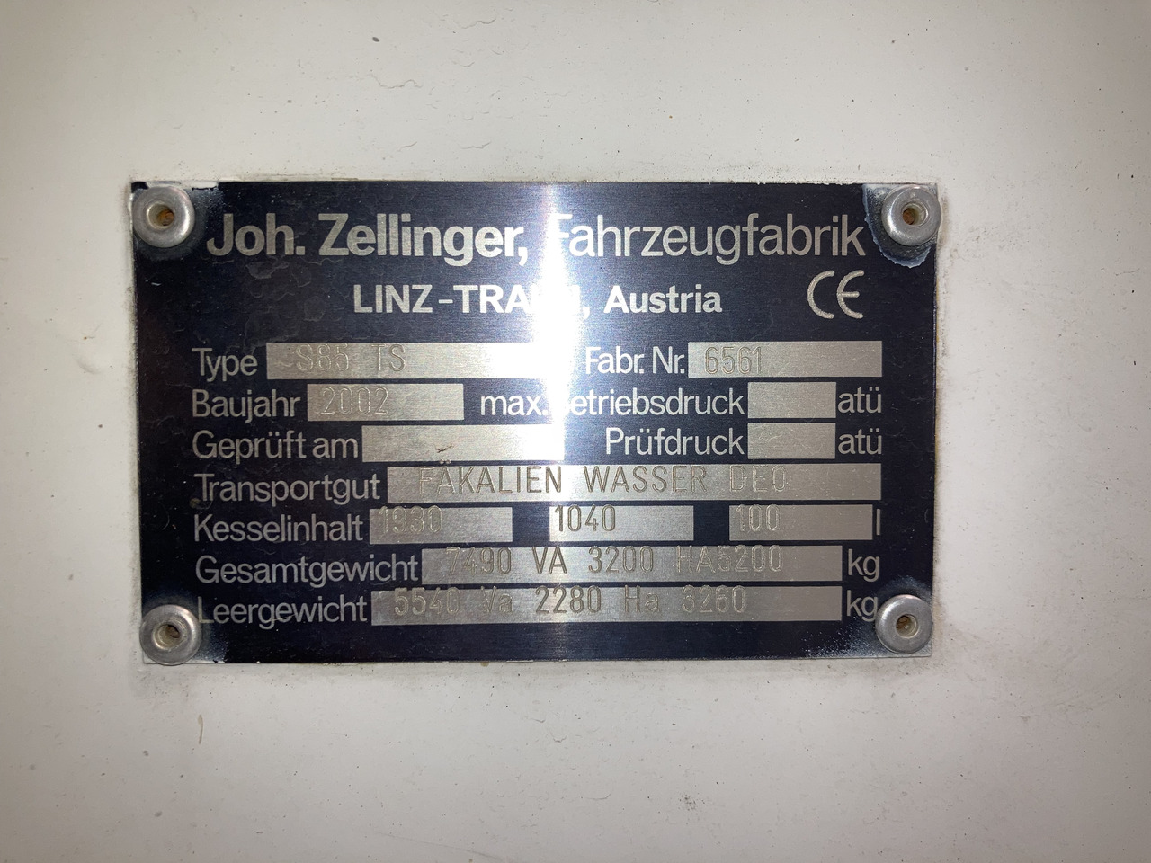 Zellinger Toilet truck TSU - Toalettservicebil: bild 5 Zellinger Toilet truck TSU - Toalettservicebil: bild 5