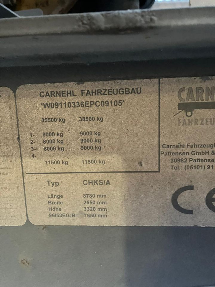 CARNEHL CARNEHL Kippauflieger Kippauflieger CHKS / A - Tippbil semitrailer: bild 5 CARNEHL CARNEHL Kippauflieger Kippauflieger CHKS / A - Tippbil semitrailer: bild 5