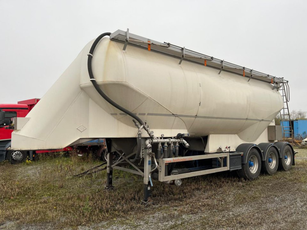 FELDBINDER Silo für Staub und Rieselgüter EUT 40.3 Auflieger Zement 40m³, Lenkachse - Bulktrailer: bild 1 FELDBINDER Silo für Staub und Rieselgüter EUT 40.3 Auflieger Zement 40m³, Lenkachse - Bulktrailer: bild 1