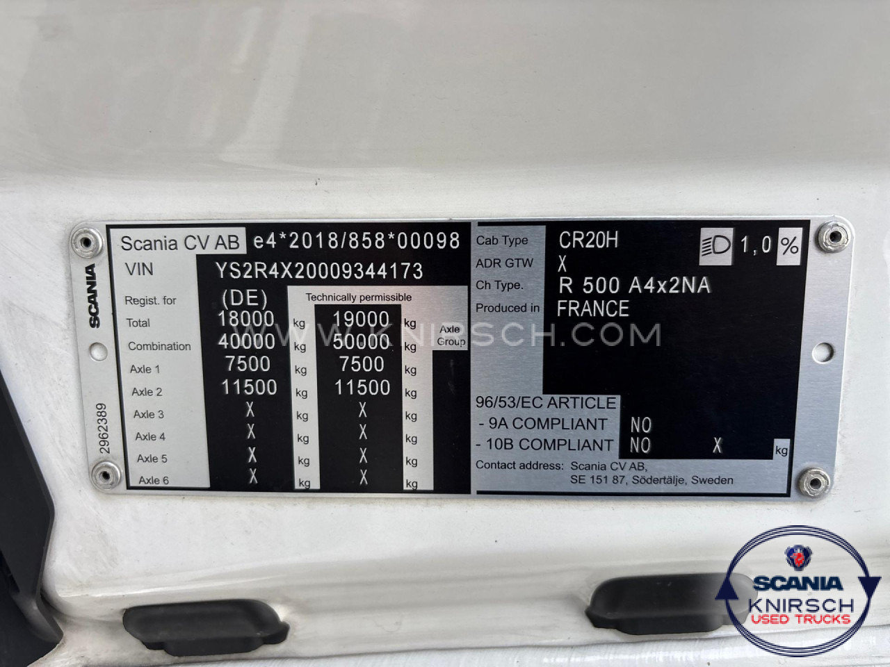 SCANIA R500A4x2NA / Highline / LED / PTO / Standklima - Dragbil: bild 3 SCANIA R500A4x2NA / Highline / LED / PTO / Standklima - Dragbil: bild 3