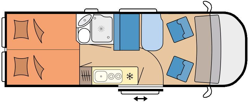 Hobby Vantana De Luxe K65 ET Anhängerkupplung - Campingbil: bild 2 Hobby Vantana De Luxe K65 ET Anhängerkupplung - Campingbil: bild 2