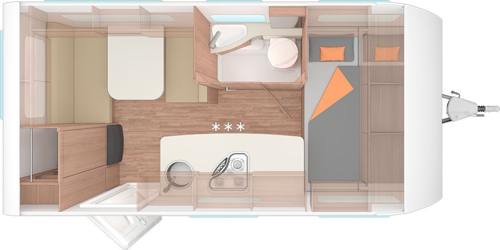 Weinsberg CaraOne 420 QD Auflastung 1350 kg - Husvagn: bild 2 Weinsberg CaraOne 420 QD Auflastung 1350 kg - Husvagn: bild 2