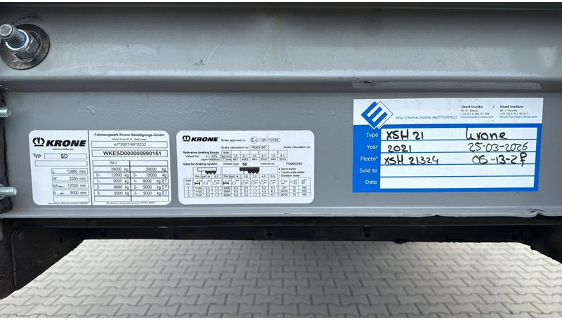 Krone 2021 mega P400 hupac flat - Skåp semitrailer: bild 1 Krone 2021 mega P400 hupac flat - Skåp semitrailer: bild 1