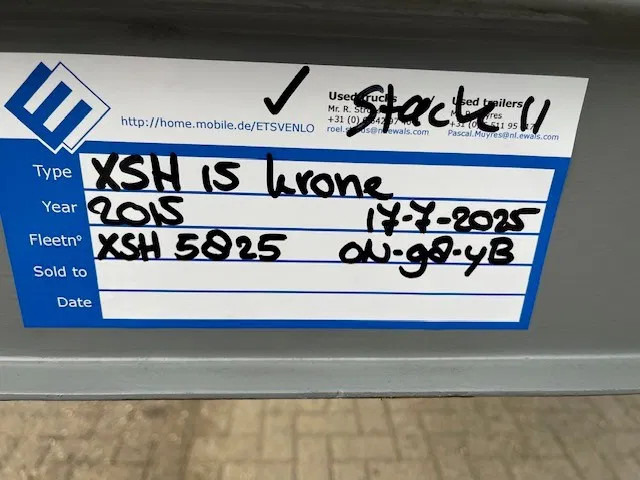 Krone last available 2015 XL P400 mega huckepack curtain sided trailer stack - Skåp semitrailer: bild 2 Krone last available 2015 XL P400 mega huckepack curtain sided trailer stack - Skåp semitrailer: bild 2