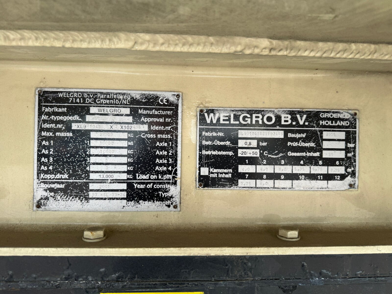 Leasa  97WSL 33-24 Siloauflieger Welgro 97WSL 33-24 Siloauflieger, Lenkachse, 8 Kammern, ca. 51m³ 97WSL 33-24 Siloauflieger Welgro 97WSL 33-24 Siloauflieger, Lenkachse, 8 Kammern, ca. 51m³: bild 6