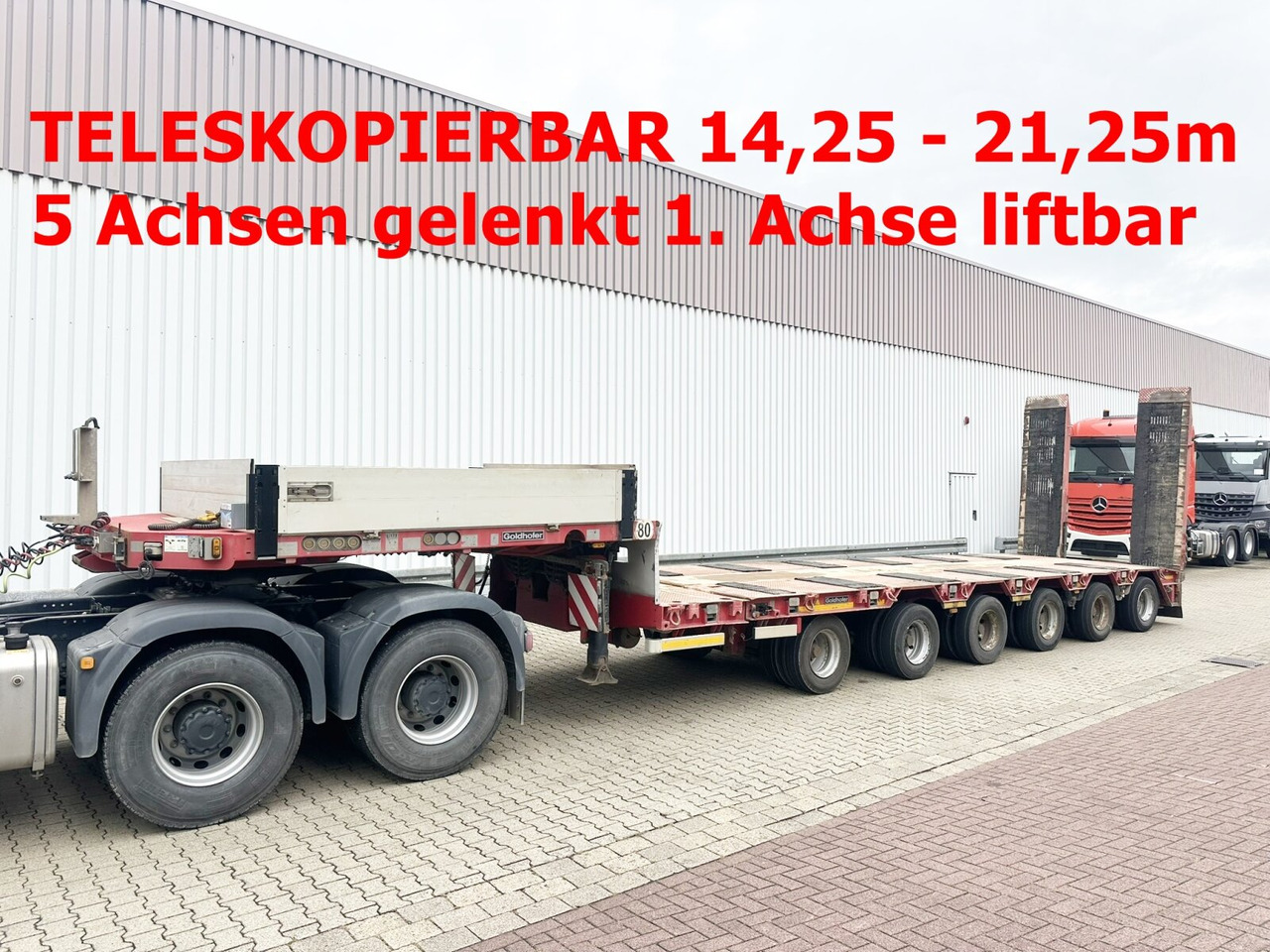 Goldhofer STZ L 6-67/80 A STZ-L 6-67/80 A, 6 Achsen, 86.000kg Ges.-Gew. - Låg lastare semitrailer: bild 1 Goldhofer STZ L 6-67/80 A STZ-L 6-67/80 A, 6 Achsen, 86.000kg Ges.-Gew. - Låg lastare semitrailer: bild 1