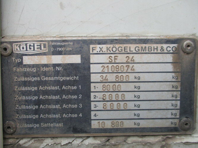 Kögel SAnh SF 24 SF 24 Kofferauflieger, gelenkte Achse, Rolltor, 77 cbm - Skåp semitrailer: bild 4 Kögel SAnh SF 24 SF 24 Kofferauflieger, gelenkte Achse, Rolltor, 77 cbm - Skåp semitrailer: bild 4