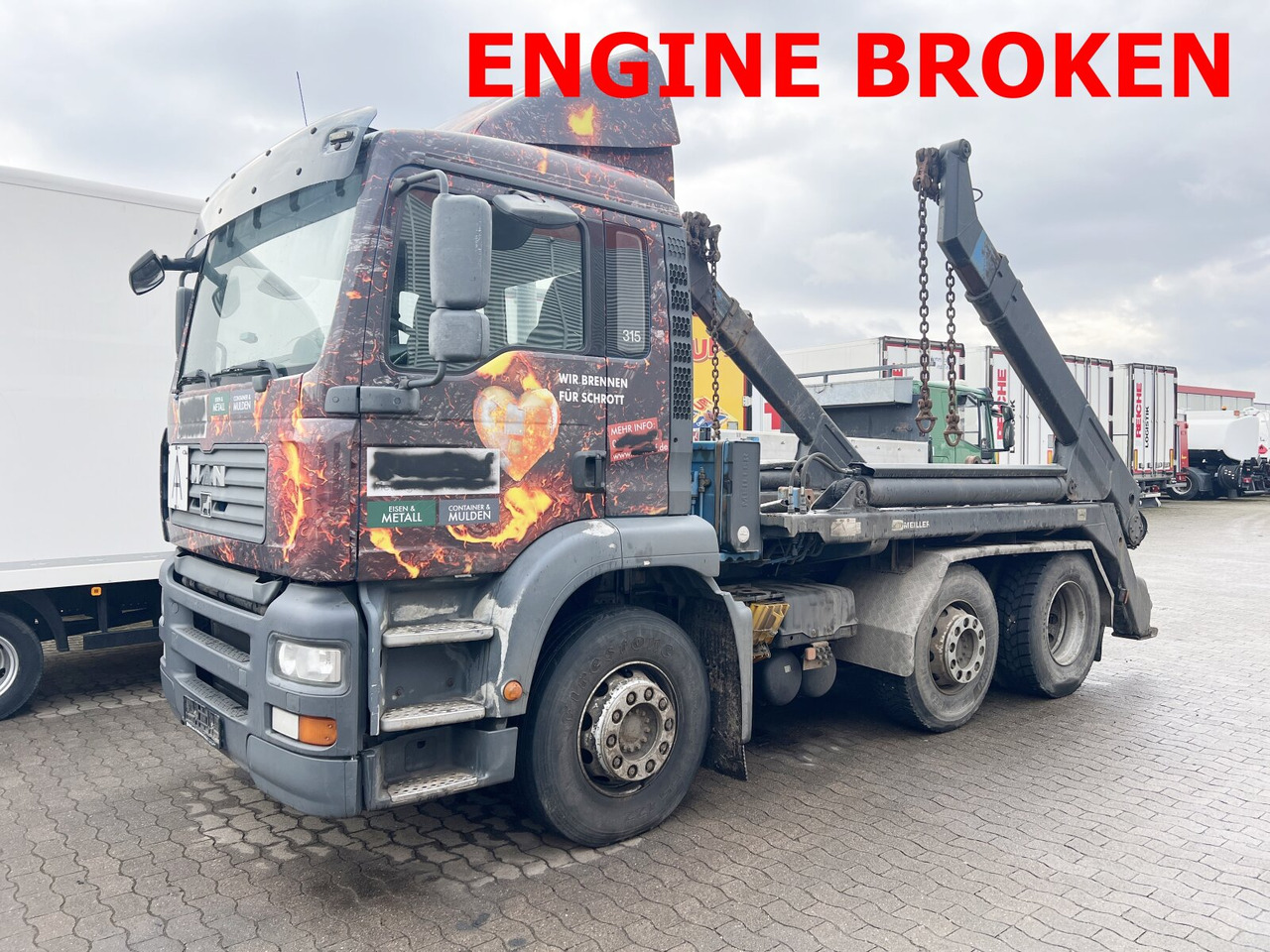 MAN TGA 26.410 6X2/4 BL Motorschaden! TGA 26.410 6X2/4 BL, Vorlauf Lenk-Liftachse, Meiller Tele. - Liftdumper lastbil: bild 1 MAN TGA 26.410 6X2/4 BL Motorschaden! TGA 26.410 6X2/4 BL, Vorlauf Lenk-Liftachse, Meiller Tele. - Liftdumper lastbil: bild 1