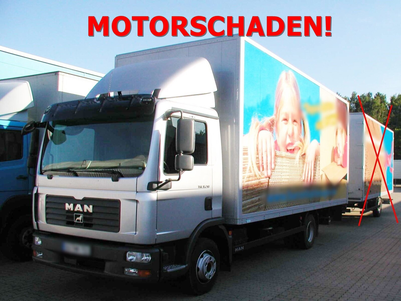MAN TGL 8.210 4X2 BL, MOTORSCHADEN! TGL 8.210 4X2 BL mit LBW MBB, MOTORSCHADEN! - Lastbil med skåp: bild 1 MAN TGL 8.210 4X2 BL, MOTORSCHADEN! TGL 8.210 4X2 BL mit LBW MBB, MOTORSCHADEN! - Lastbil med skåp: bild 1
