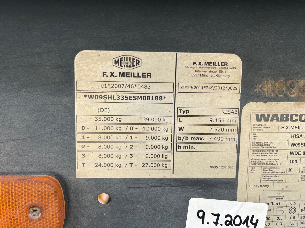 Meiller MHPS 12/27 MHPS 12/27, Stahlmulde ca. 26m³, Liftachse - Tippbil semitrailer: bild 2 Meiller MHPS 12/27 MHPS 12/27, Stahlmulde ca. 26m³, Liftachse - Tippbil semitrailer: bild 2