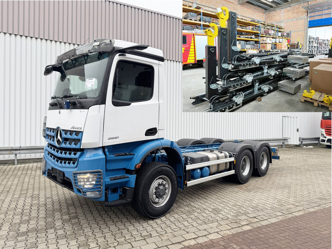 Mercedes-Benz Arocs 2651 L 6x6 Arocs 2651 L 6x6, HydroDrive, MirrorCam, Massage-Sitz, Motorabtrieb - Lastväxlare lastbil: bild 1 Mercedes-Benz Arocs 2651 L 6x6 Arocs 2651 L 6x6, HydroDrive, MirrorCam, Massage-Sitz, Motorabtrieb - Lastväxlare lastbil: bild 1