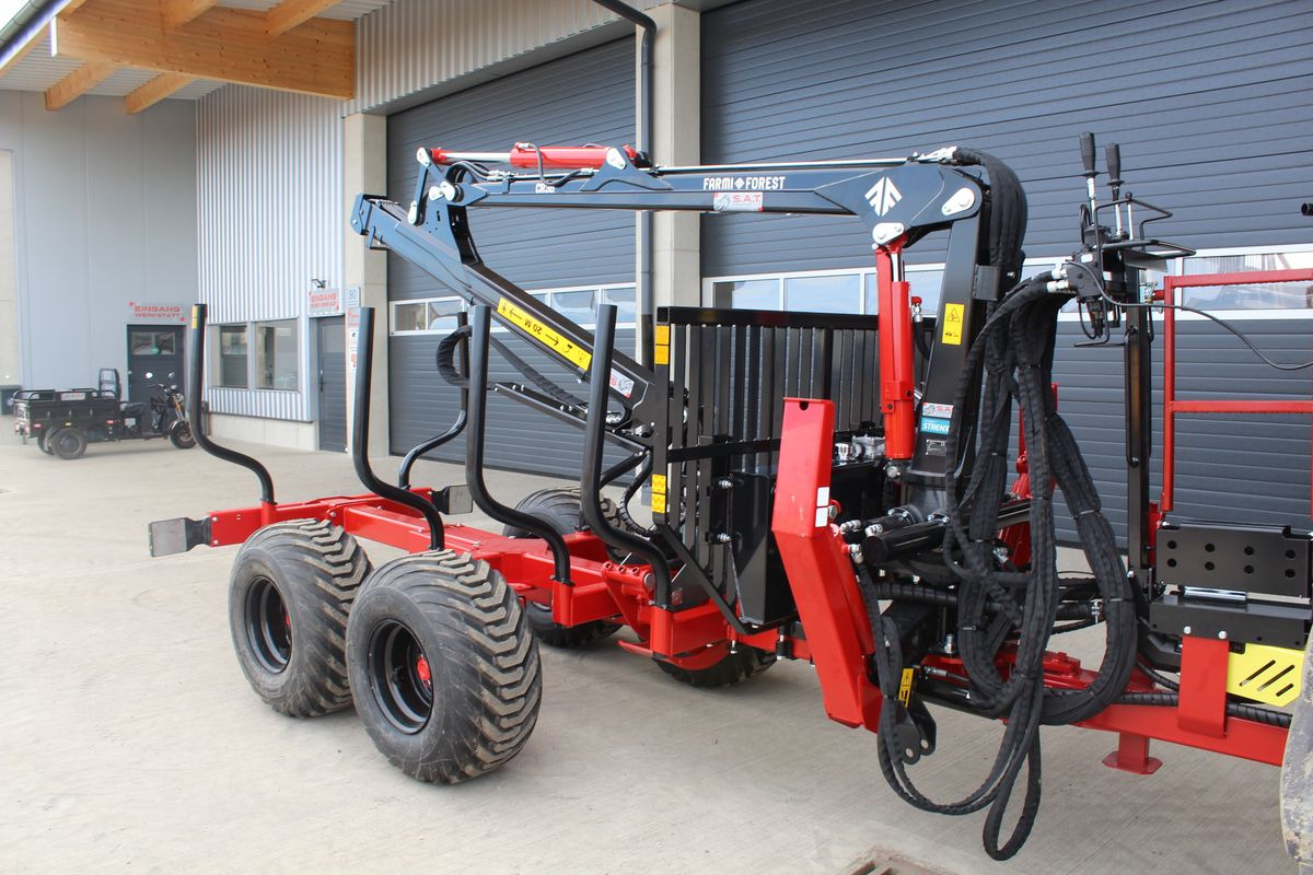 Ny Skogsvagn Farmi Rückewagen-9 to-6,30m Kran-NEU: bild 1