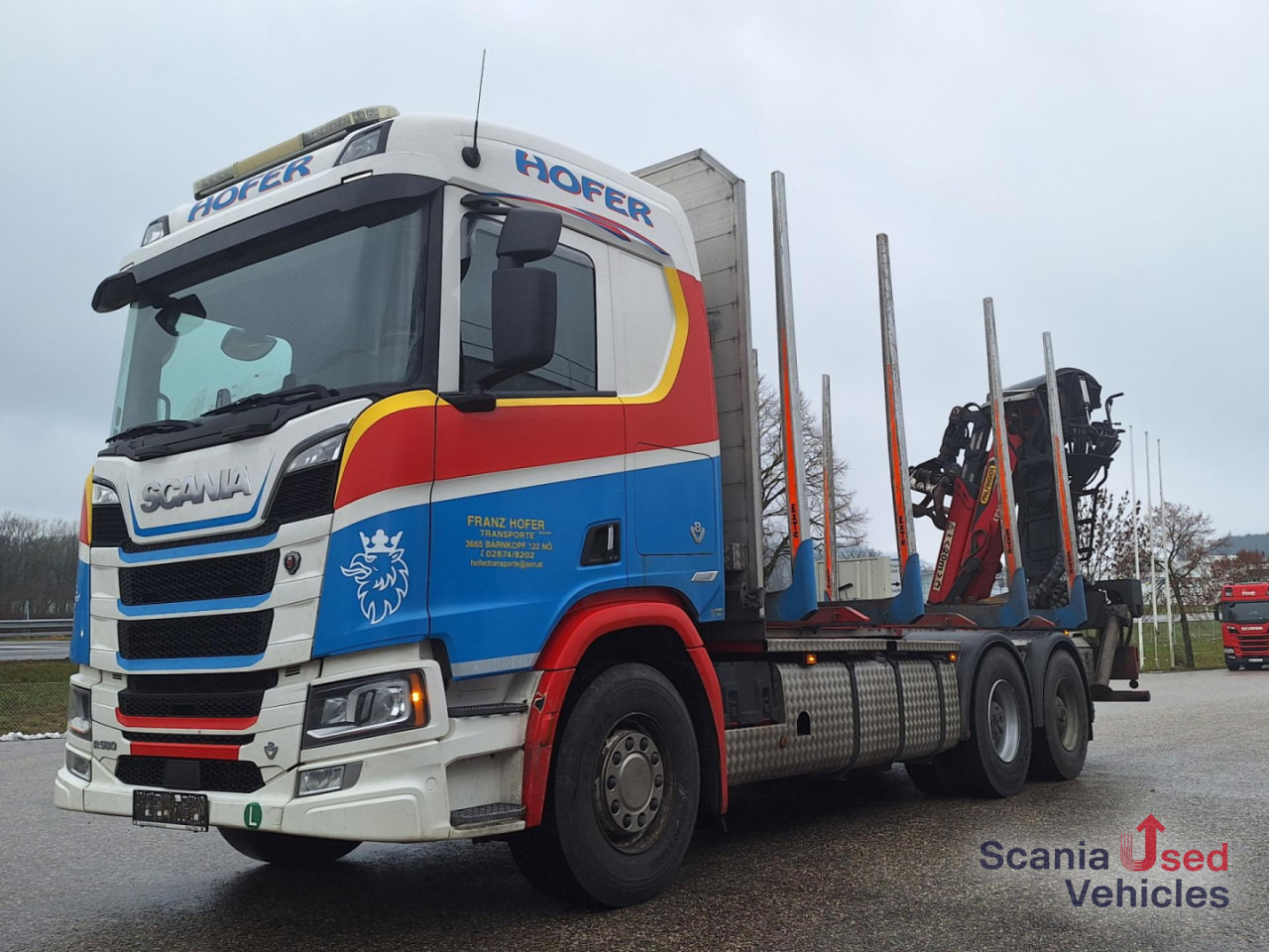SCANIA R 580 B6x4NB+Epsilon M12 Z - Timmerbil, Kranbil: bild 1 SCANIA R 580 B6x4NB+Epsilon M12 Z - Timmerbil, Kranbil: bild 1