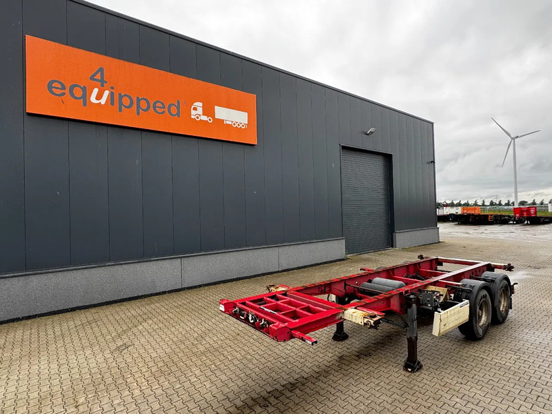 Krone 2-assig 20FT chassis, BPW + trommel, luchtvering, leeggewicht: 3.180kg - Containerbil/ Växelflak semitrailer: bild 1 Krone 2-assig 20FT chassis, BPW + trommel, luchtvering, leeggewicht: 3.180kg - Containerbil/ Växelflak semitrailer: bild 1