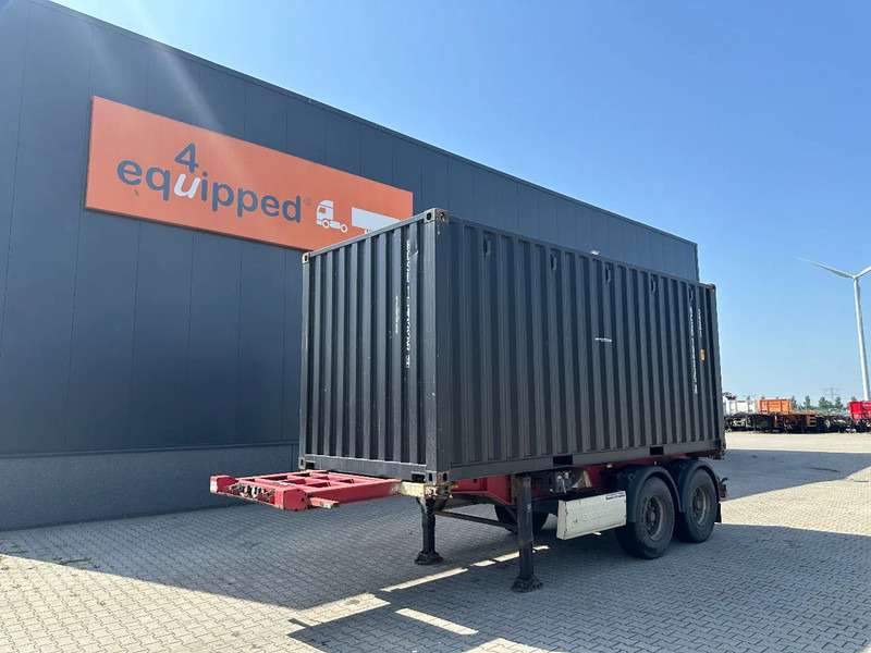 Krone 2-axle 20FT chassis + 20FT DV 8'6" container ONE-WAY - Containerbil/ Växelflak semitrailer: bild 1 Krone 2-axle 20FT chassis + 20FT DV 8'6" container ONE-WAY - Containerbil/ Växelflak semitrailer: bild 1