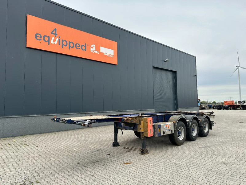 Containerbil/ Växelflak semitrailer Van Hool 20FT/30FT, ADR (EX/II, EX/III, FL, AT), BPW + drum, ALCOA, galvanized, liftaxle, NL-Chassis: bild 1