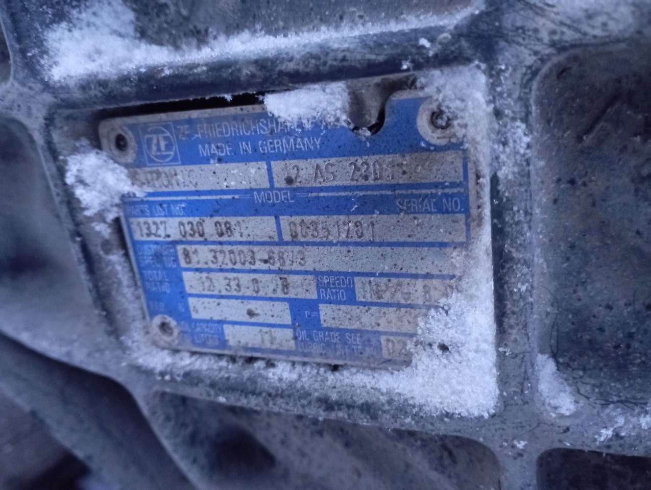 MAN ZF - Växellåda för Chassi lastbil: bild 1 MAN ZF - Växellåda för Chassi lastbil: bild 1