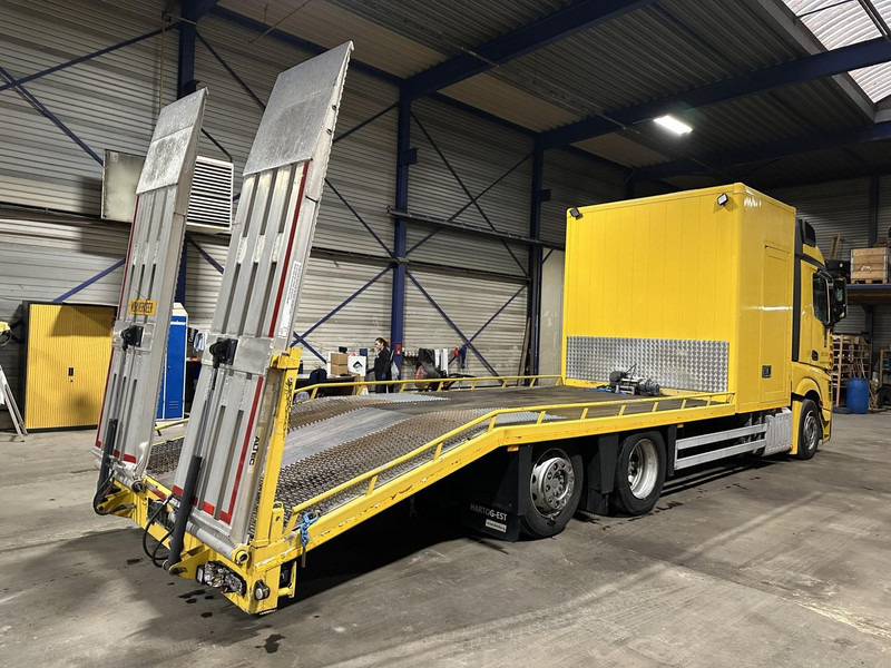 Biltransportbil lastbil Mercedes-Benz ACTROS 2745 6x2 OPRIJWAGEN / AUTOTRANSPORTER / MACHINE CARRIER - WINCH - 6m10 - EURO 5 - LIFT AXLE - HYDR RAMPS - NL TRUCK: bild 7