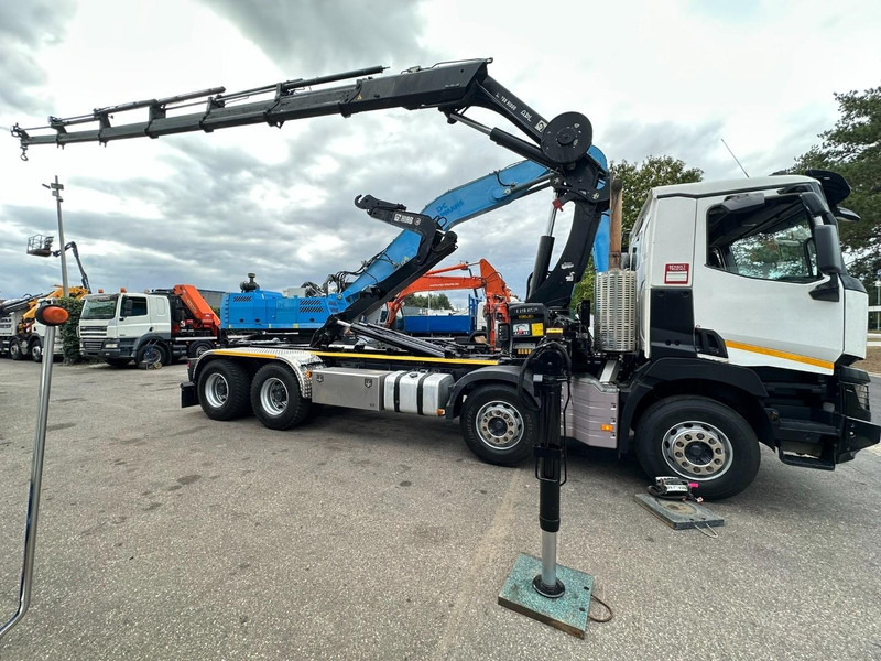 Renault C460 8x4 HOOKLIFT + (19m!) CRANE HIAB 288 E-6 HIDUO - RADIO - 5/6 F - STEEL SPRING / HUB REDUCTION - BE TRUCK - Lastväxlare lastbil, Kranbil: bild 4 Renault C460 8x4 HOOKLIFT + (19m!) CRANE HIAB 288 E-6 HIDUO - RADIO - 5/6 F - STEEL SPRING / HUB REDUCTION - BE TRUCK - Lastväxlare lastbil, Kranbil: bild 4