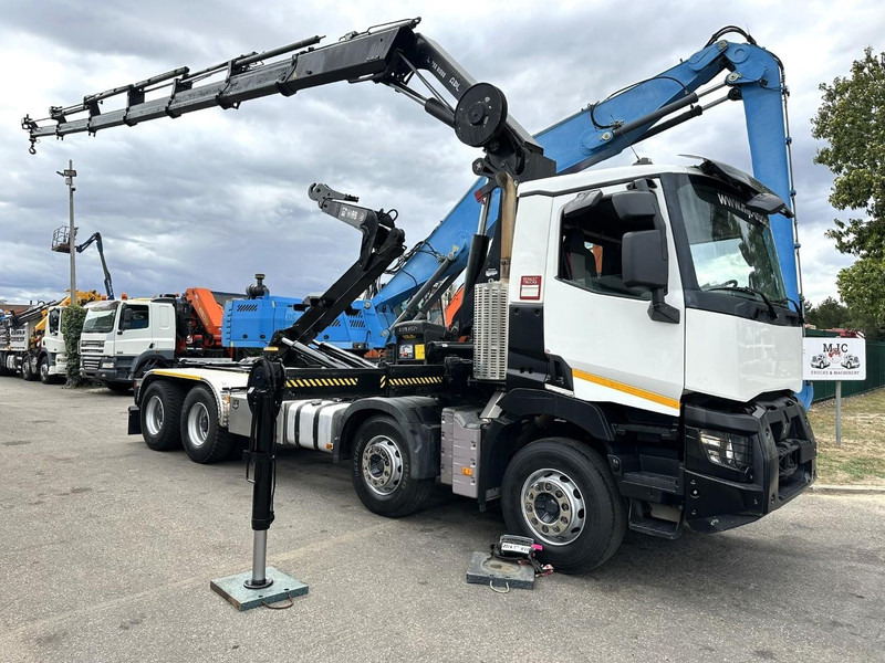 Renault C460 8x4 HOOKLIFT + (19m!) CRANE HIAB 288 E-6 HIDUO - RADIO - 5/6 F - STEEL SPRING / HUB REDUCTION - BE TRUCK - Lastväxlare lastbil, Kranbil: bild 1 Renault C460 8x4 HOOKLIFT + (19m!) CRANE HIAB 288 E-6 HIDUO - RADIO - 5/6 F - STEEL SPRING / HUB REDUCTION - BE TRUCK - Lastväxlare lastbil, Kranbil: bild 1