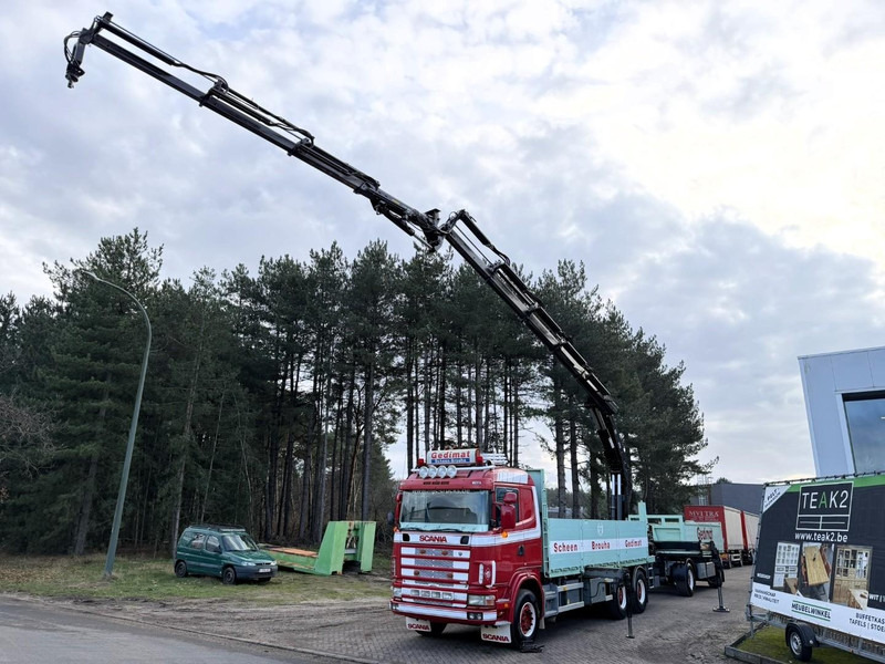 Scania 164L-480 V8 6x4 BAUSTOFF + KRAN HIAB 350-4 + JIB 90-4 - *TOP ZUSTAND* - ROTATOR - RADIO - RETARDER - BLATT / AP ACHSEN - BELGISCHE LKW - Flakbil, Kranbil: bild 4 Scania 164L-480 V8 6x4 BAUSTOFF + KRAN HIAB 350-4 + JIB 90-4 - *TOP ZUSTAND* - ROTATOR - RADIO - RETARDER - BLATT / AP ACHSEN - BELGISCHE LKW - Flakbil, Kranbil: bild 4