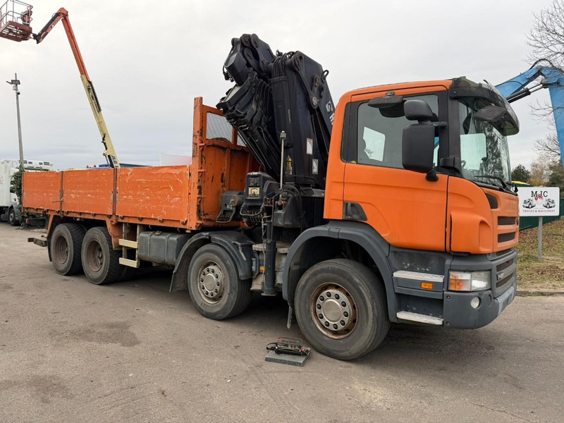 Scania P420 8X4 PRITSCHE + (25m) KRAN HIAB 422 E-5 HIPRO + JIB 100X-4 - RETARDER - *284.000km* - MANUAL - STEEL SPRING - EURO 3 - BE TRUCK - Flakbil, Kranbil: bild 1 Scania P420 8X4 PRITSCHE + (25m) KRAN HIAB 422 E-5 HIPRO + JIB 100X-4 - RETARDER - *284.000km* - MANUAL - STEEL SPRING - EURO 3 - BE TRUCK - Flakbil, Kranbil: bild 1