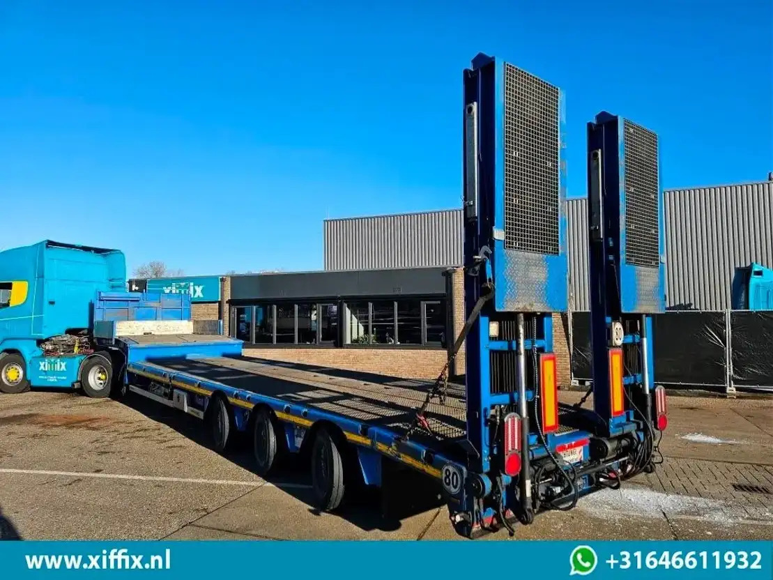 Faymonville 3-ass. Semi dieplader met dubbele hydr. Kleppen en hydr. Verstelbare - Låg lastare semitrailer: bild 3 Faymonville 3-ass. Semi dieplader met dubbele hydr. Kleppen en hydr. Verstelbare - Låg lastare semitrailer: bild 3