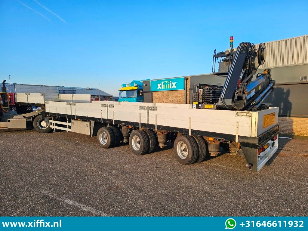 Floor 3-ass. Uitschuifbare semi dieplader met Hiab 22 ton/mtr. Kraan - Låg lastare semitrailer: bild 4 Floor 3-ass. Uitschuifbare semi dieplader met Hiab 22 ton/mtr. Kraan - Låg lastare semitrailer: bild 4