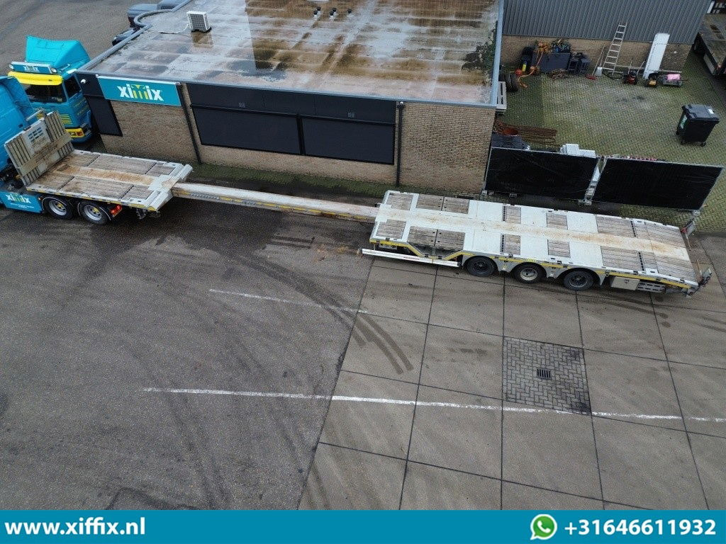 Kässbohrer 3-ass. Vlakke uitschuifbare Mega oplegger / Naloop gestuurd - Flaktrailer: bild 2 Kässbohrer 3-ass. Vlakke uitschuifbare Mega oplegger / Naloop gestuurd - Flaktrailer: bild 2