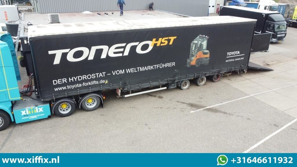 Wiese 3-ass. Semi dieplader met huifopbouw / Wiese 9 tons laadklep - Låg lastare semitrailer: bild 1 Wiese 3-ass. Semi dieplader met huifopbouw / Wiese 9 tons laadklep - Låg lastare semitrailer: bild 1