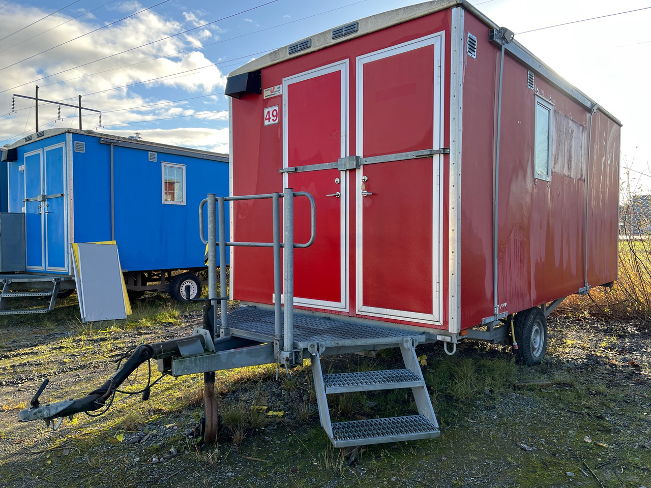 Arbetsvagnar PVTD-4 EL - Container hus, Släp: bild 1 Arbetsvagnar PVTD-4 EL - Container hus, Släp: bild 1