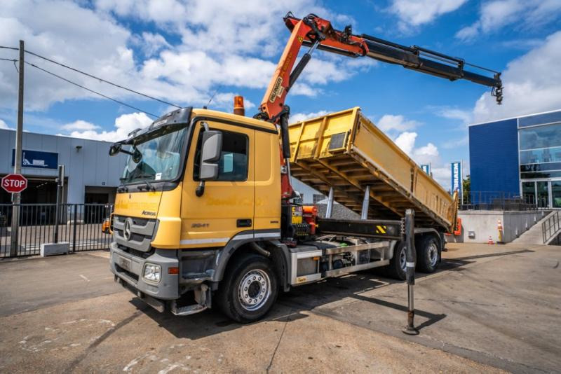 Mercedes ACTROS 2641-MP3-6x2-4+ PK 18 T/m/3XHydr. - Tippbil lastbil, Kranbil: bild 1 Mercedes ACTROS 2641-MP3-6x2-4+ PK 18 T/m/3XHydr. - Tippbil lastbil, Kranbil: bild 1