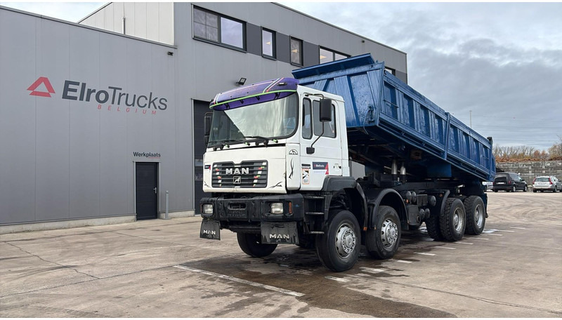 MAN 35.414 (6 CYLINDER / 8X6 / BIG AXLES / STEEL SUSP. / LAMES / GRAND PONT) - Tippbil lastbil: bild 1 MAN 35.414 (6 CYLINDER / 8X6 / BIG AXLES / STEEL SUSP. / LAMES / GRAND PONT) - Tippbil lastbil: bild 1