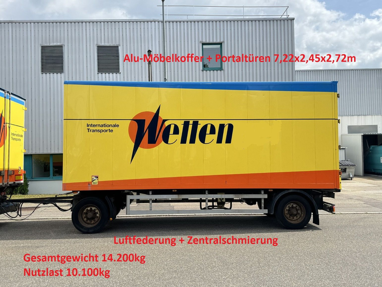 Bachert 14t Alu-Möbelkoffer 7,2m BPW Luft ZS - Skåpsläp: bild 1 Bachert 14t Alu-Möbelkoffer 7,2m BPW Luft ZS - Skåpsläp: bild 1