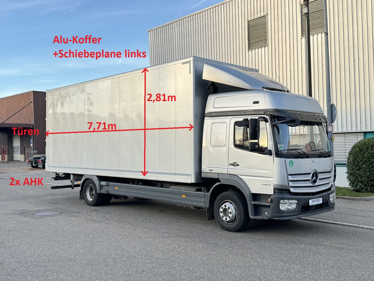 Mercedes-Benz Atego 1524 Alu-Koffer Schiebeplane Gr.Haus ATM - Lastbil med skåp: bild 1 Mercedes-Benz Atego 1524 Alu-Koffer Schiebeplane Gr.Haus ATM - Lastbil med skåp: bild 1