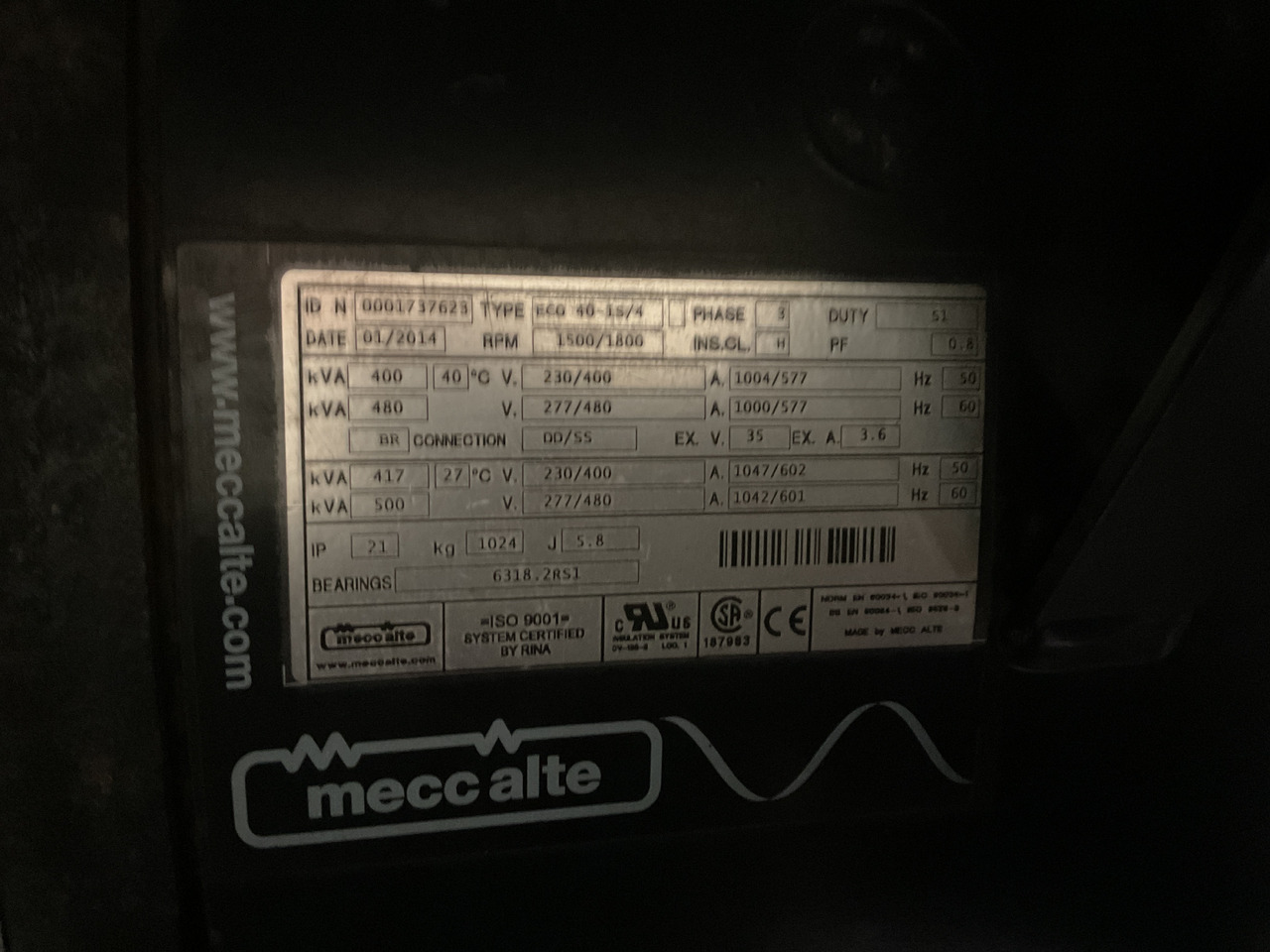 Doosan P158LE, 415KVA generatorset. Like brand new, low hours and complete - Elgenerator: bild 5 Doosan P158LE, 415KVA generatorset. Like brand new, low hours and complete - Elgenerator: bild 5