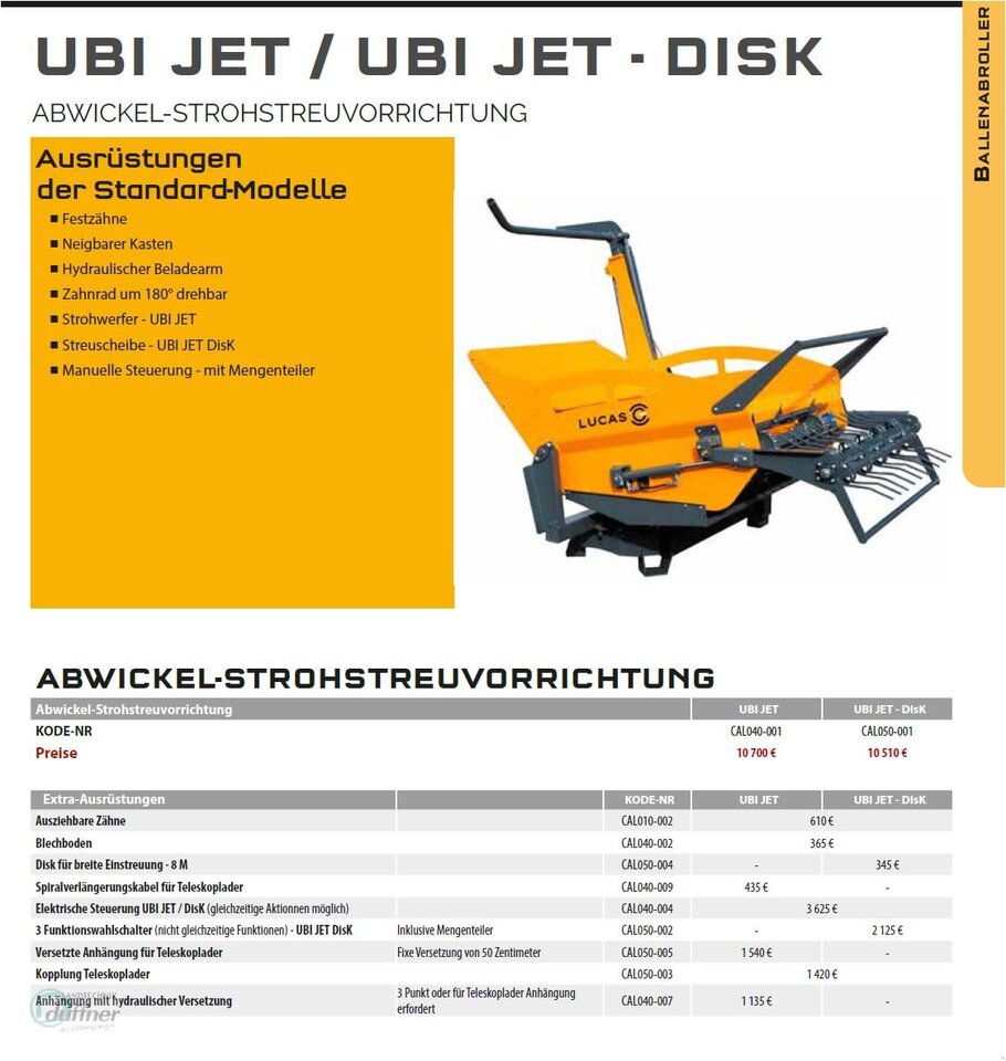 Lucas UBI JET Anbau Dreipunkt - Inplastar: bild 3 Lucas UBI JET Anbau Dreipunkt - Inplastar: bild 3