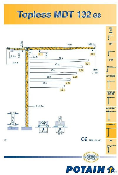 Potain MDT 132 - Tornkran: bild 4 Potain MDT 132 - Tornkran: bild 4