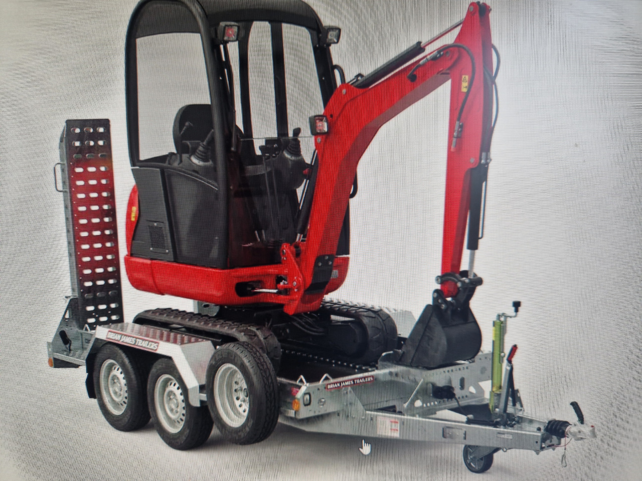 Brian James Digger Plant 543-2813-35 280x130cm Auffahrrampen klappbar Reserverad 3500kg - Maskinsläp: bild 2 Brian James Digger Plant 543-2813-35 280x130cm Auffahrrampen klappbar Reserverad 3500kg - Maskinsläp: bild 2