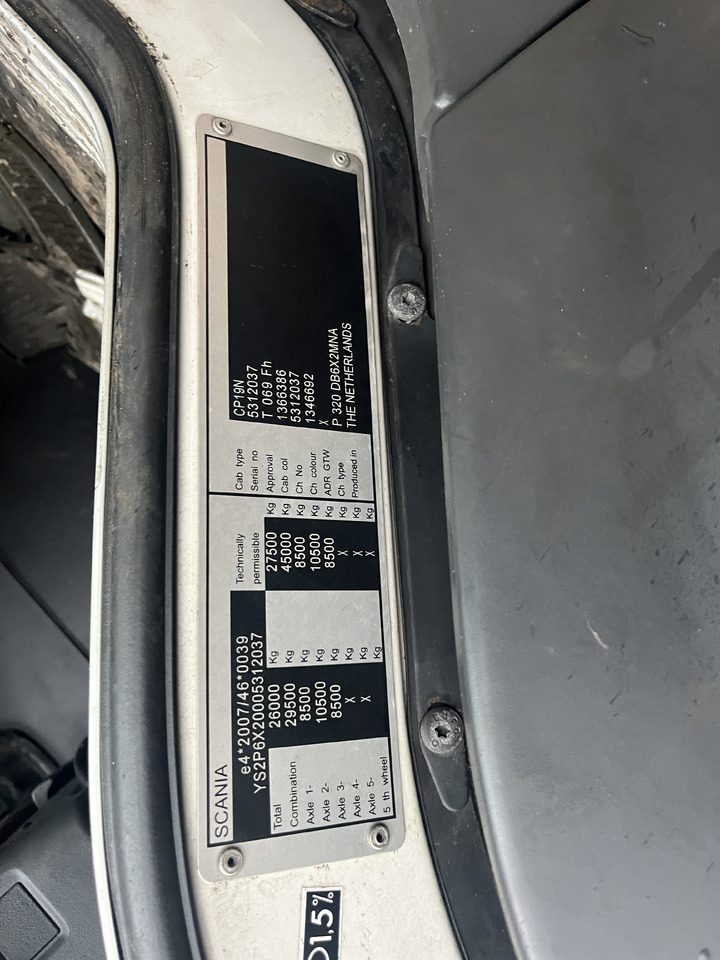Scania P320 6x2 Chassis Cab - Chassi lastbil: bild 5 Scania P320 6x2 Chassis Cab - Chassi lastbil: bild 5