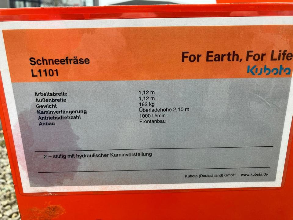 Kubota Kova Anbau-Schneefräse L1101 WA für Kleintraktor 1,12m - Snöslunga: bild 3 Kubota Kova Anbau-Schneefräse L1101 WA für Kleintraktor 1,12m - Snöslunga: bild 3