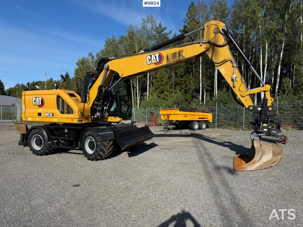 CAT M316 wheel excavator with tiltrotator, 3D excavation system, and grader bucket - Grävmaskin på däck: bild 1 CAT M316 wheel excavator with tiltrotator, 3D excavation system, and grader bucket - Grävmaskin på däck: bild 1