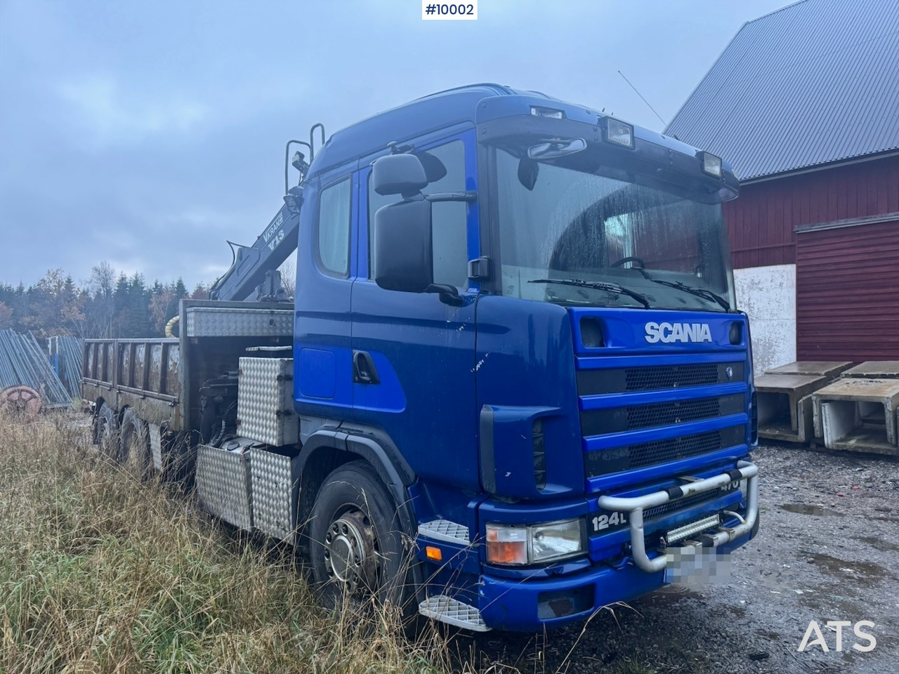 Scania R124 6x2 Flatbed truck with timber crane - Flakbil, Kranbil: bild 2 Scania R124 6x2 Flatbed truck with timber crane - Flakbil, Kranbil: bild 2