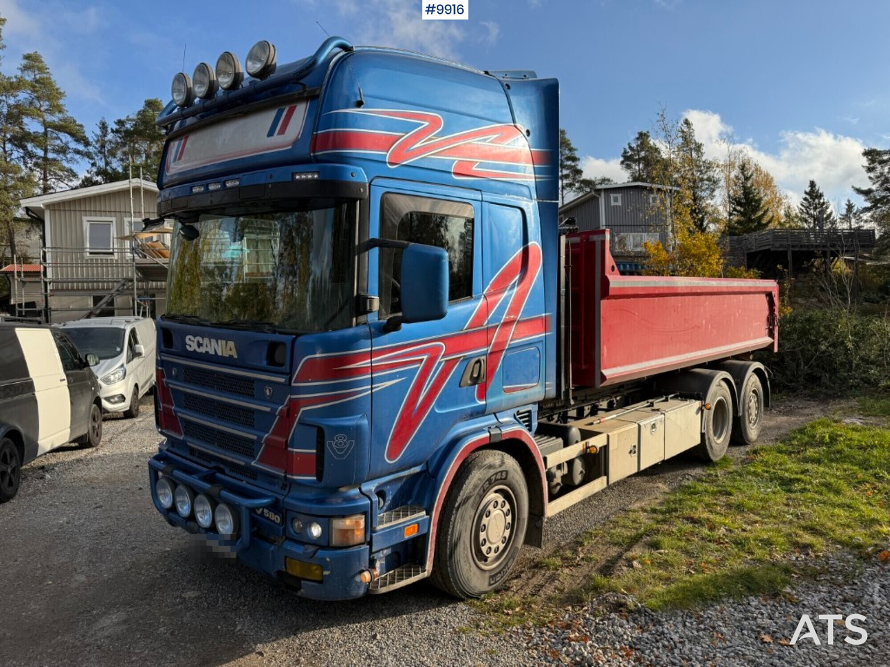Scania R164 580 6X2 truck with flatbed - Flakbil: bild 1 Scania R164 580 6X2 truck with flatbed - Flakbil: bild 1