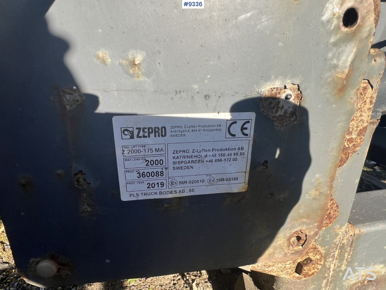 Tail Lift Zepro Z2000-175MA - Bakgavellyft: bild 5 Tail Lift Zepro Z2000-175MA - Bakgavellyft: bild 5