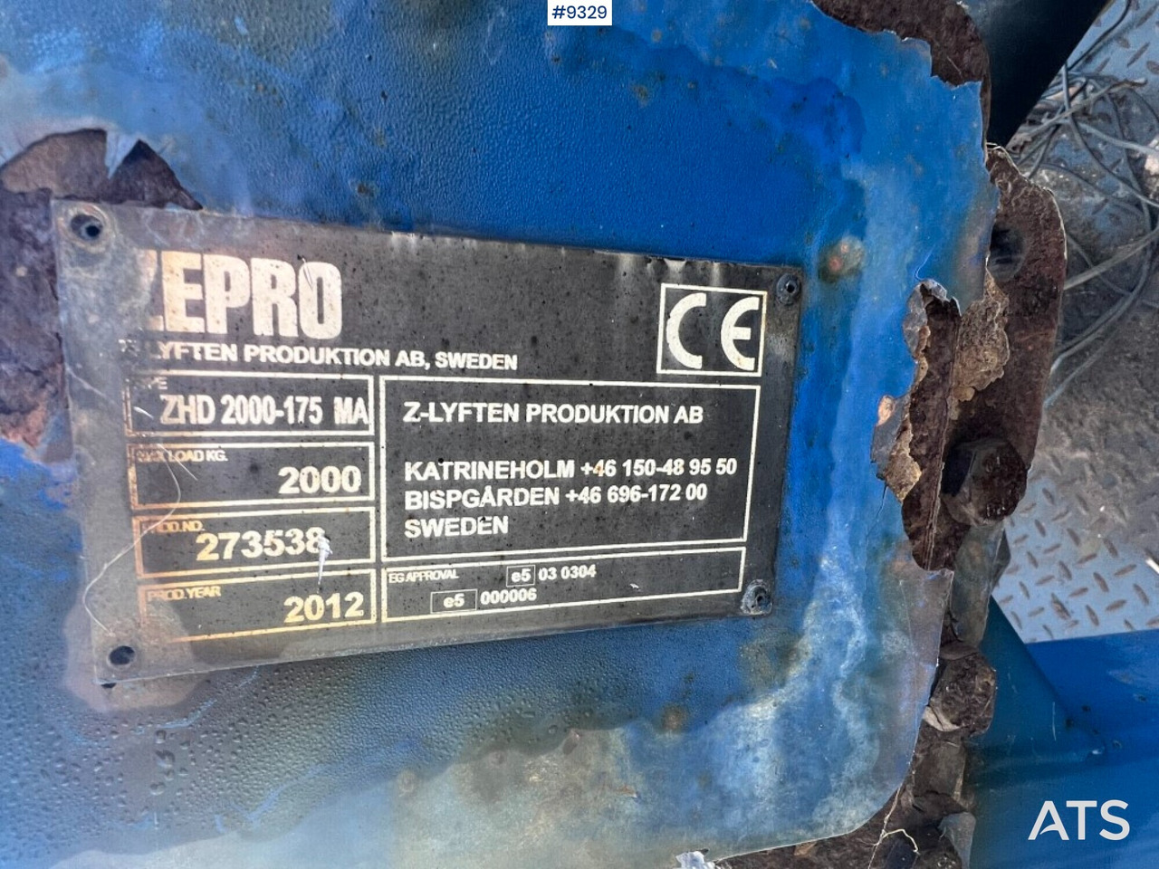 Tail lift - Zepro- ZHD2000-175MA - Bakgavellyft: bild 4 Tail lift - Zepro- ZHD2000-175MA - Bakgavellyft: bild 4