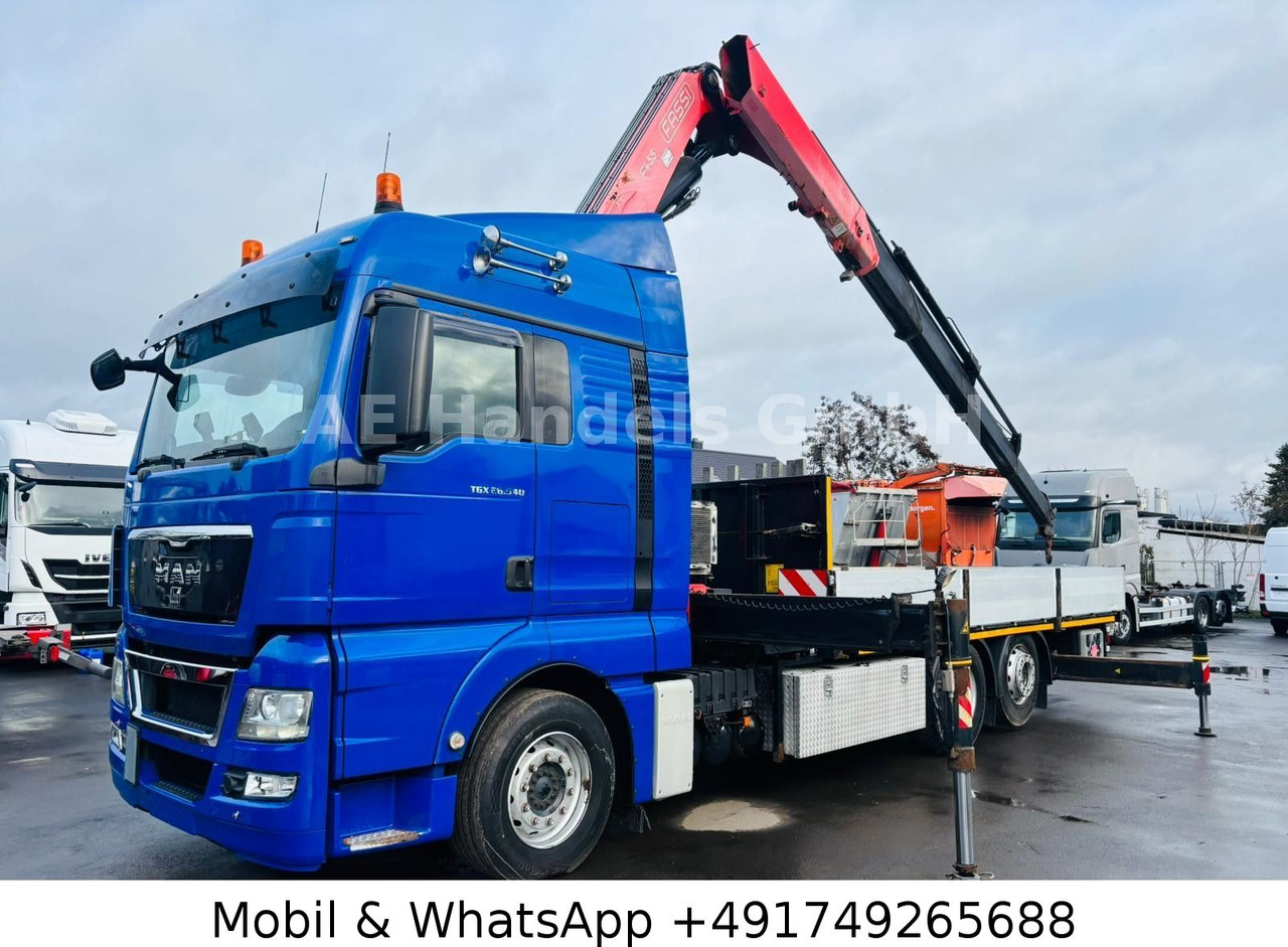 MAN TGX 26.540 XLX BL 6x2 FASSI F455 *Funk/Lenk+Lift - Flakbil, Kranbil: bild 2 MAN TGX 26.540 XLX BL 6x2 FASSI F455 *Funk/Lenk+Lift - Flakbil, Kranbil: bild 2