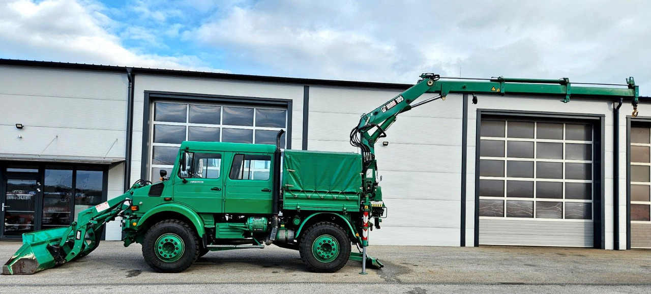 Unimog U2150 Doka HIAB 105 Kran Winde Frontlader - Lastbil, Kranbil: bild 2 Unimog U2150 Doka HIAB 105 Kran Winde Frontlader - Lastbil, Kranbil: bild 2
