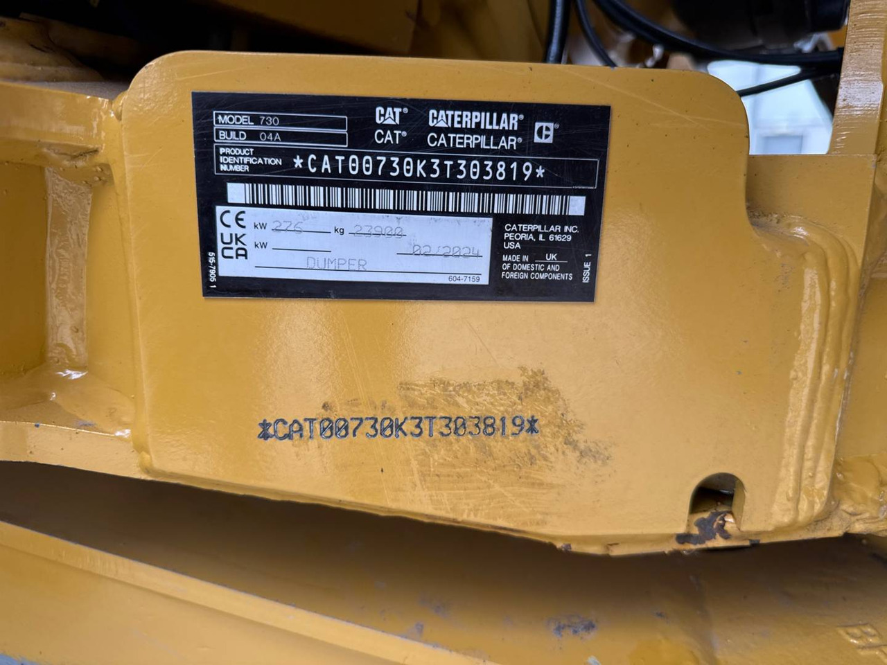 Ramstyrd dumper CAT 730: bild 7 Ramstyrd dumper CAT 730: bild 7